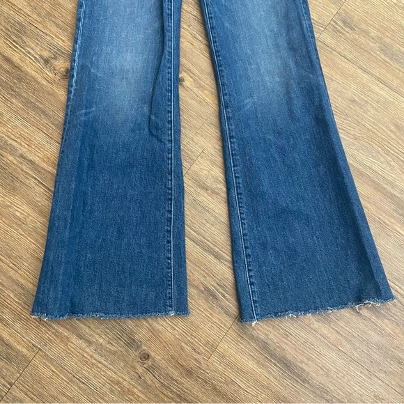 MOTHER SUPERIOR Denim  The Hustler Roller Heel Fray Wide Leg Jean 24 - Picture 4 of 13